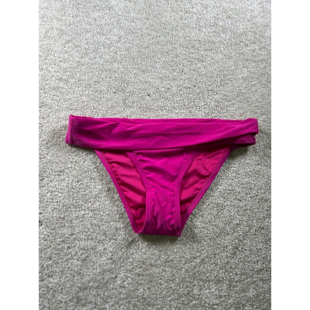 Milly Swimwear Women's Pink Medium Nylon Spandex Bikini Bottom